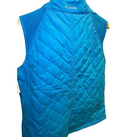 Columbia Bright Sky Blue Women's Quilted Puffer Vest w/‎ Full Zipper & Collar XL - Picture 8 of 10